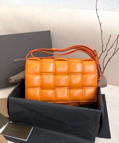 Bottega Veneta Padded Cassette Bag For Women 10.2in/26cm In Orange