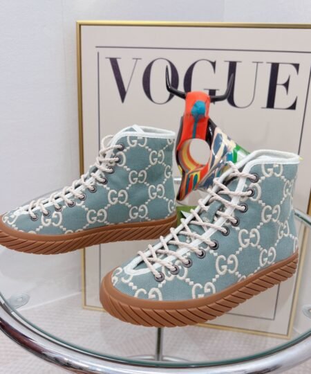 Gucci Women’s High-Top Maxi GG Sneaker Grey For Women GG