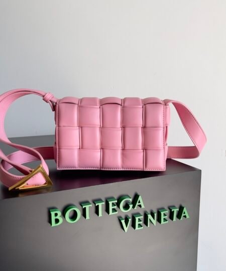 Bottega Veneta Small Padded Cassette Pink , For Women, Women's Bags 7.5in/19cm