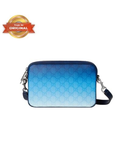 [True-to-ORIGINAL] Gucci Chroma Small Crossbody Bag Blue 25cm/9.8in – 835691 FAESC 8473