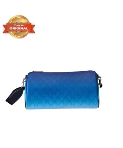 [True-to-ORIGINAL] Gucci Chroma Small Cylinder Bag Gradient Blue For Men 30cm/11.8in – 839325 FAERN 8475