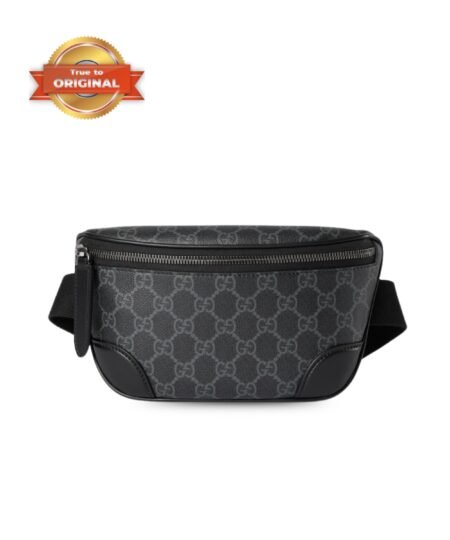 [True-to-ORIGINAL] Gucci GG Emblem Small Belt Bag Black For Men 23cm/9.1in 821165 FAED9 1000