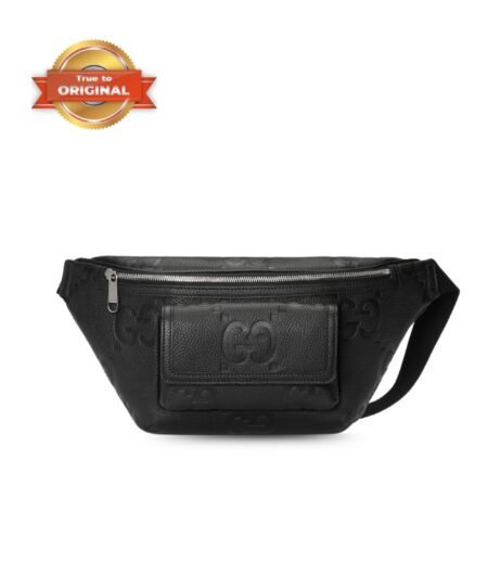[True-to-ORIGINAL] Gucci GG Jumbo Large Belt Bag Black For Men 26cm/10.2in ‎645093 AABY7 1000