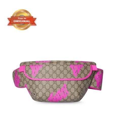 [True-to-ORIGINAL] Gucci Large Belt Bag With Print Bright Pink For Men 32cm/12.6in 834963 FAEQF 9769