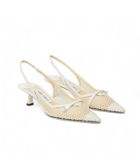 Jimmy Choo Amita 45 White/Latte For Women AMITA45NHD