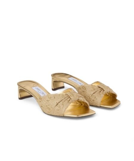 Jimmy Choo Annika Mule 35 Gold For Women ANNIKAMULE35GUH