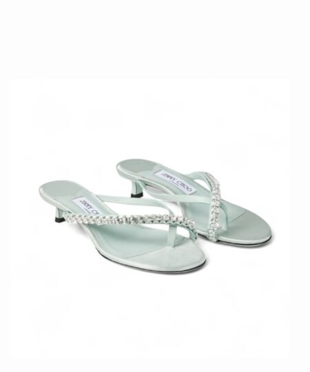 Jimmy Choo Dila 35 Mule Sandal Light Verde For Women DILA35GZM