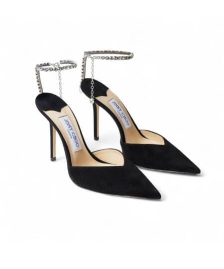 Jimmy Choo Saeda 100 Pumps Black For Women SAEDA100EWA