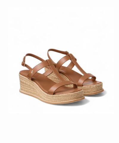 Jimmy Choo Theia Wedge 60 Tan For Women THEIAWEDGE60SVO