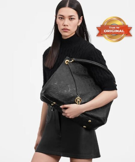 Alternative view of [True-to-ORIGINAL] Louis Vuitton Artsy MM Monogram Empreinte Black For Women Shoulder Bags 16.1in/41cm M41066