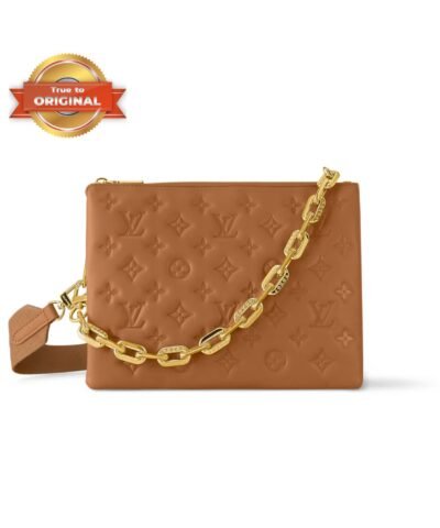 [True-to-ORIGINAL] Louis Vuitton Coussin PM Monogram Embossed Puffy Cream For Women Shoulder And Crossbody Bags 10.2in/26cm