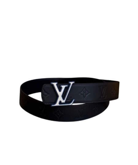 Louis Vuitton 40mm LV Initiales Monogram Eclipse Belt Black With Silver Buckle