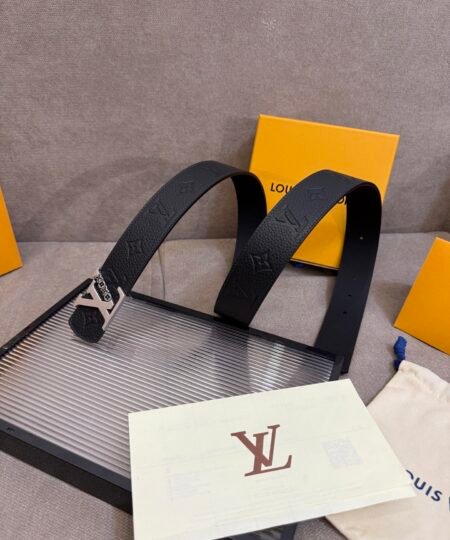 Alternative view of Louis Vuitton 40mm LV Initiales Monogram Belt Black With Silver Buckle