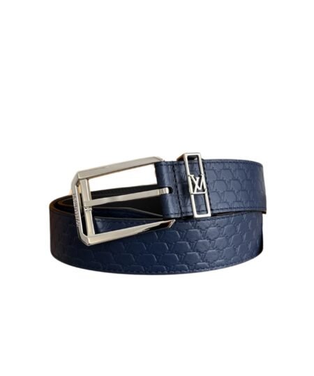 Louis Vuitton Reversible Blason 35mm Belt Navy Blue & Black