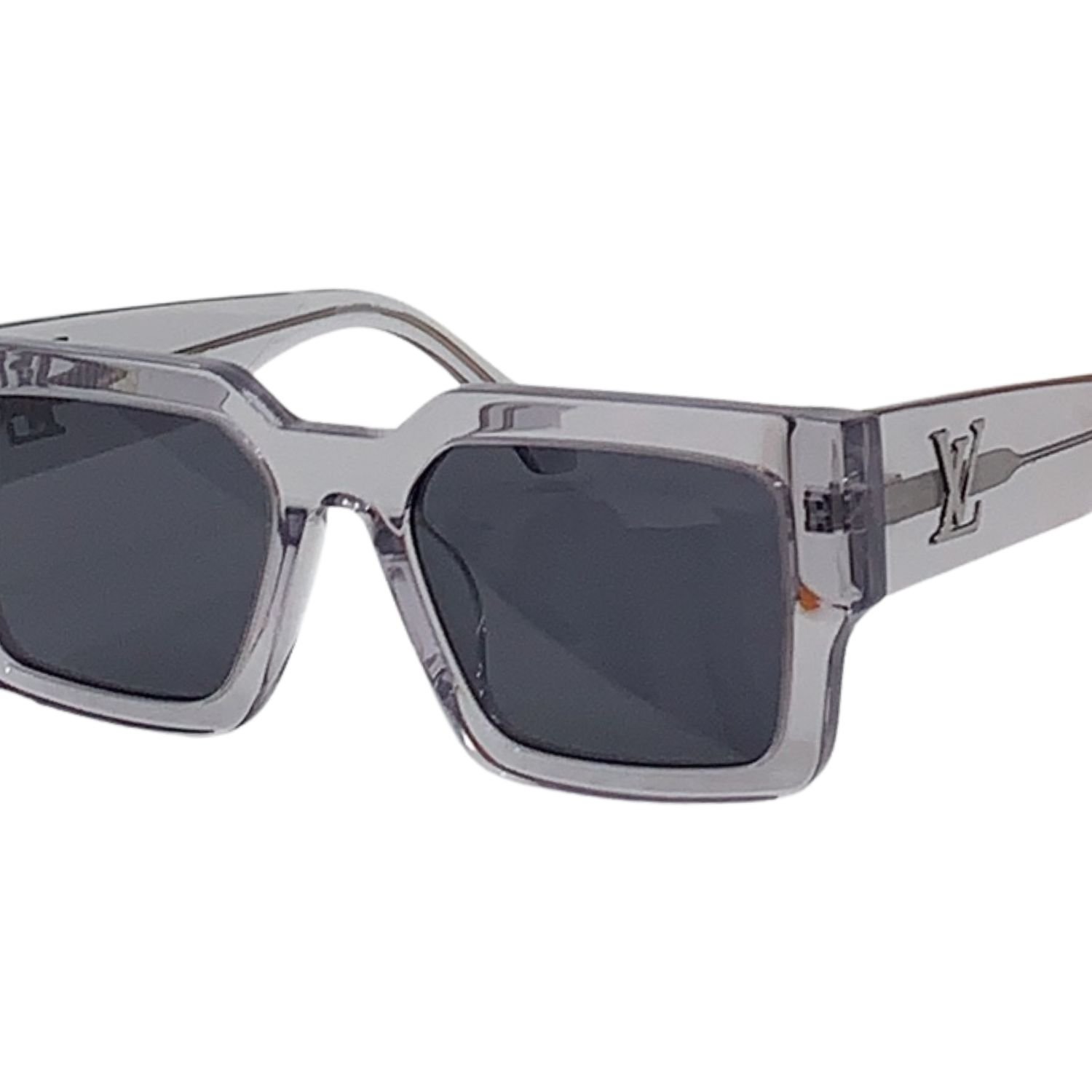 Louis Vuitton Square Millionaires Sunglasses Grey With Silver Logo LV - Image 3