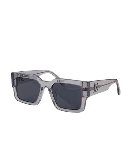 Louis Vuitton Square Millionaires Sunglasses Grey With Silver Logo LV