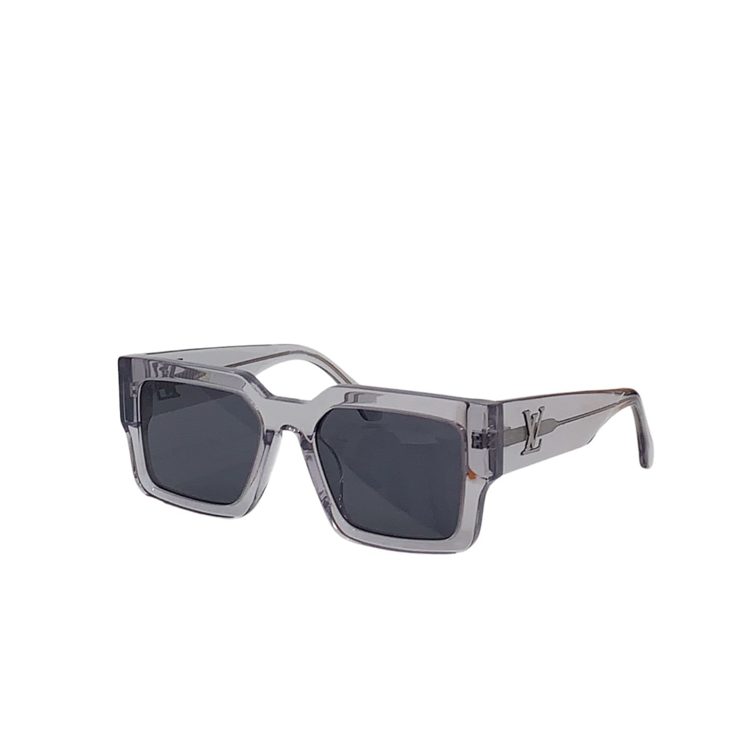 Louis Vuitton Square Millionaires Sunglasses Grey With Silver Logo LV