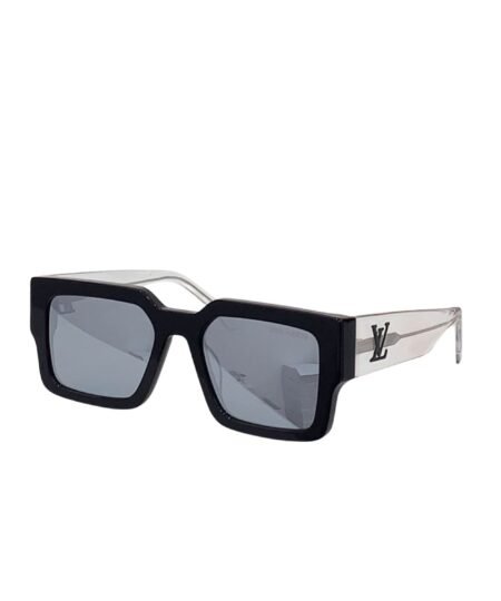 Louis Vuitton Square Millionaires Sunglasses Glossy Black With Grey Rims