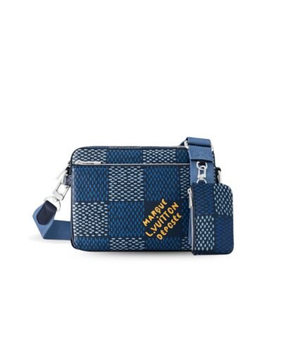 Louis Vuitton Trio Messenger Bag Blue For Men N40694 9.8in/25cm