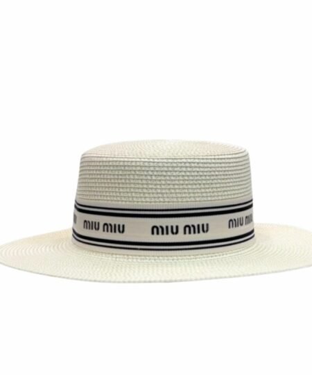 Alternative view of Miu Miu Straw Hat In Raffia White For Women 57cm/22.4in
