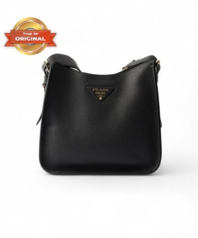 [True-to-ORIGINAL] Prada Medium Leather Bag Black For Women 11in/28cm 1BC073_2DKV_F0632_V_7NO