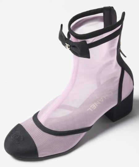 Alternative view of Chanel Short Boots Pink Light Pink/Black For Women G46703-B21689-U3183