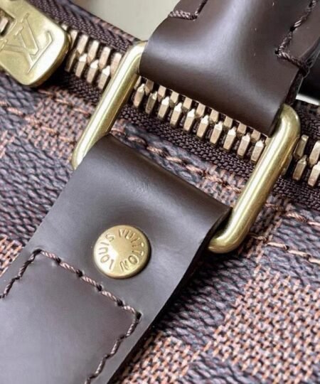 Alternative view of [True-to-ORIGINAL] Louis Vuitton Keepall Bandoulière 50 Damier Ebene Canvas Bag Brown For Men 19.7in/50cm