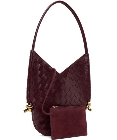 Alternative view of [True-to-ORIGINAL] Bottega Veneta Small Solstice Burgundy For Women 26cm/10.2in 740898VCPP16413