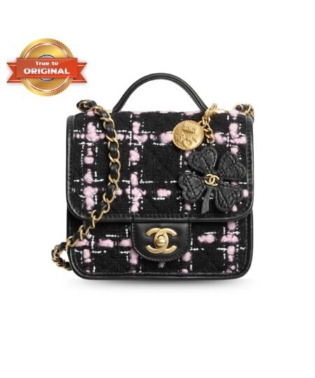 [True-to-ORIGINAL] Chanel Mini Flap Bag With Top Handle Black For Women 17cm/6.7in – AS3652-B21746-U2618