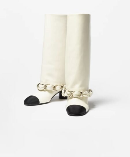 Chanel High Boots White 50mm For Women – G46677-B21755-U3294