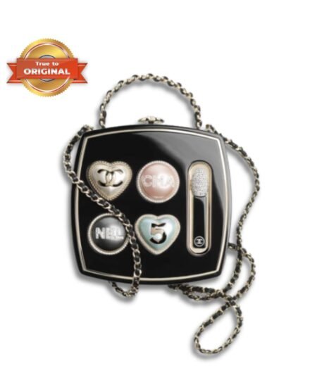 [True-to-ORIGINAL] Chanel Makeup Palette Minaudiere Black For Women 18cm/7.1in – AS5652-B21915-U2093