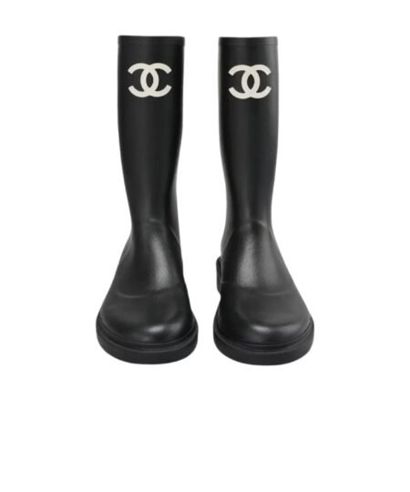 Chanel Rubber Boots Black For Women