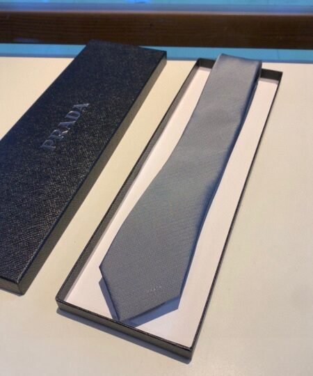 Prada Satin Tie Iron Gray Prada Men Tie UCR77_WCJ_F0D65_S_141