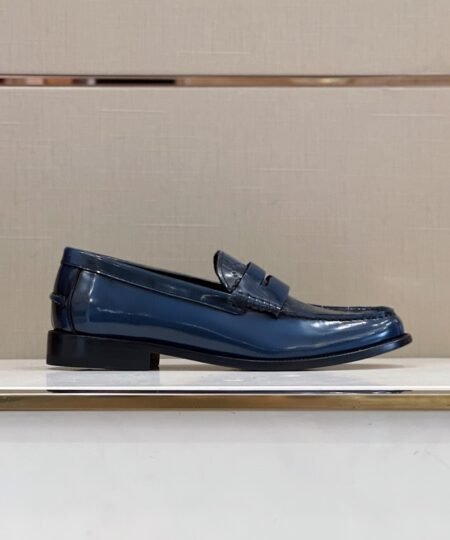 Alternative view of Gucci Men’s GG Embossed Loafers Horsebit Blue For Men 699501