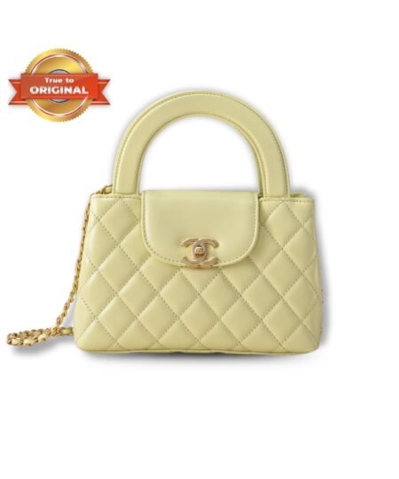 [True-to-ORIGINAL] Chanel Kelly Bag Yellow For Women 7.8in/19cm