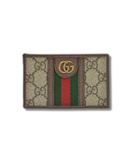 Gucci GG Supreme Ophidia Small Card Case Beige For Women‎ 4.3in/11cm 597617 96IWT 8745