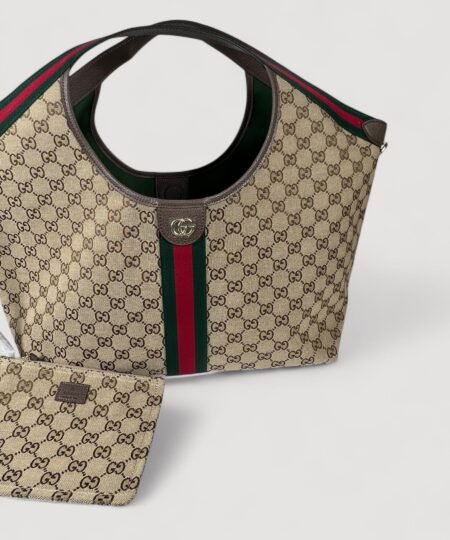 Alternative view of [True-to-ORIGINAL] Gucci Giglio Large Tote Bag Beige And Brown For Women 23.6in/60cm ‎853971 FAFFP 2547