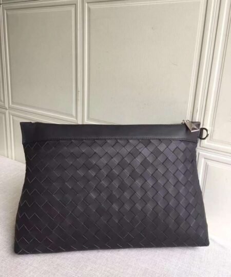 Alternative view of Bottega Veneta Medium Intrecciato Zipped Pouch Black For Men 33cm / 13in 651852V0E518803