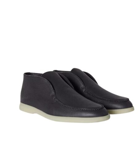 Loro Piana Open Walk Ankle Boot Black For Men FAI3276