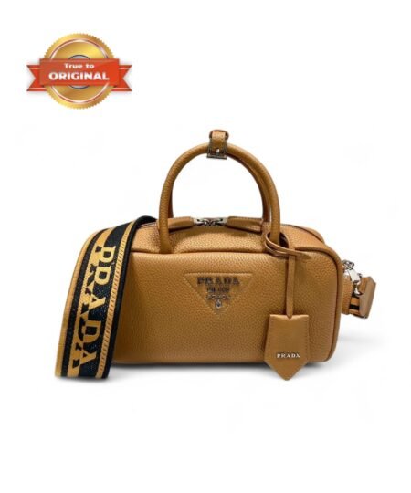 [True-to-ORIGINAL] Prada Top-Handle Bag Brown For Women 9.4in/24cm 1BB102_2DKV_F02Z8_V_3OO