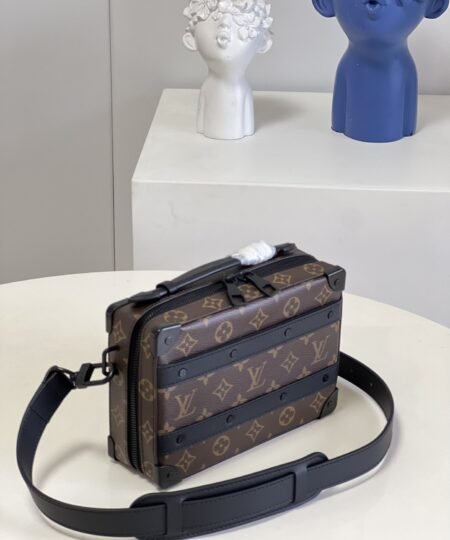 Alternative view of [True-to-ORIGINAL] Louis Vuitton Handle Soft Trunk Monogram Macassar Canvas For Men, Men’s Bags 8.5in/22cm LV M45935