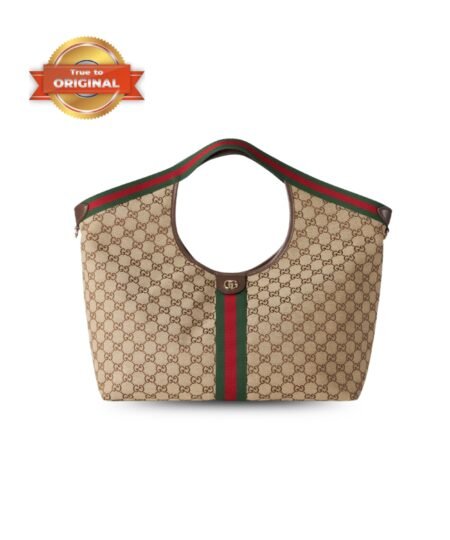 [True-to-ORIGINAL] Gucci Giglio Large Tote Bag Beige And Brown For Women 23.6in/60cm ‎853971 FAFFP 2547