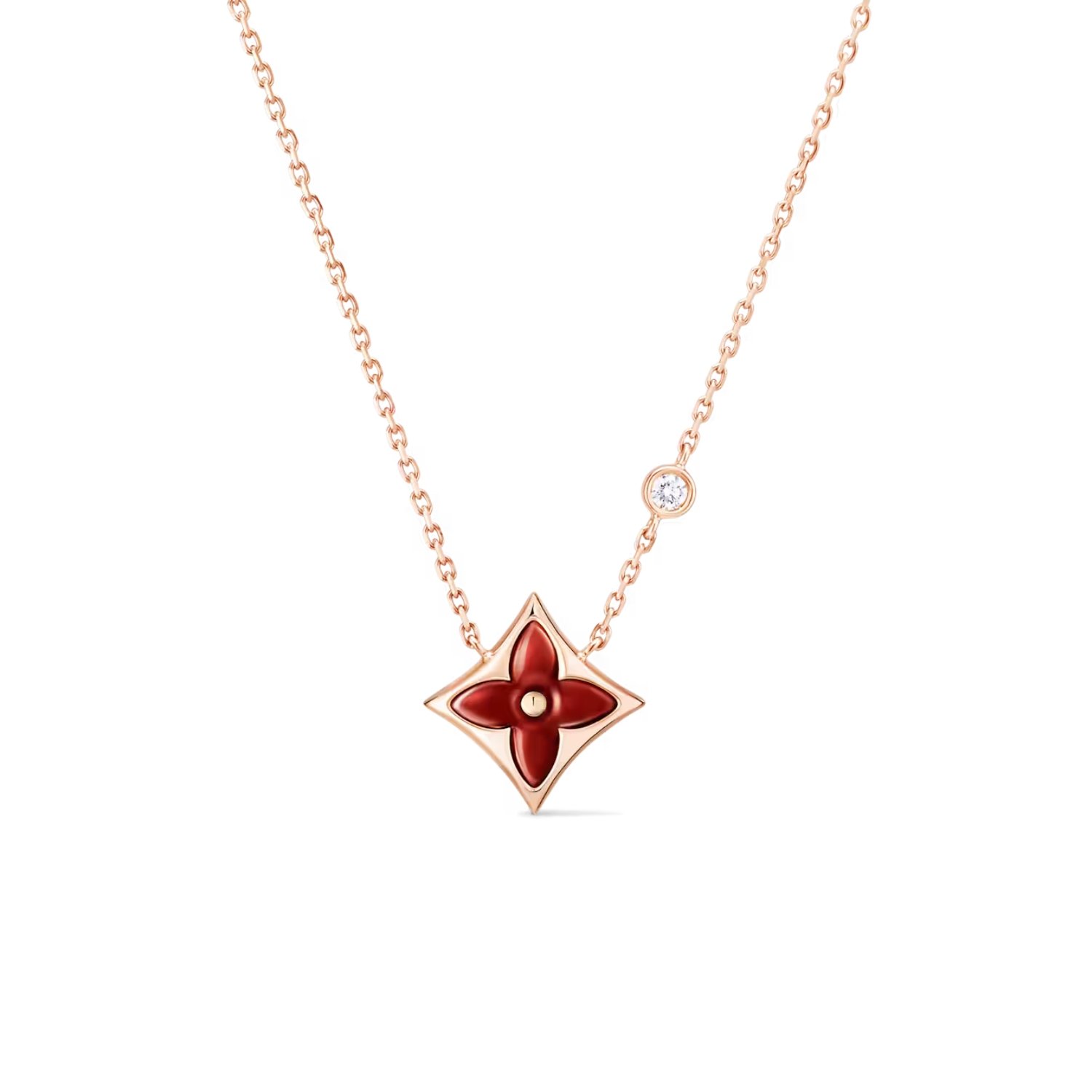Louis Vuitton Color Blossom BB Star Pendant Necklace Pink-Toned For Women Q93711