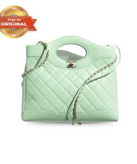 [True-to-ORIGINAL] Chanel Shopping Bag Light Green For Women 14 Inches/ 36 Cm AS4853 B16220 NW778