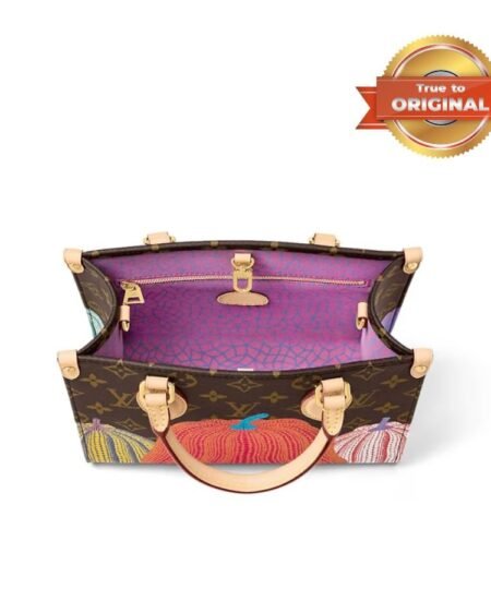 Alternative view of [True-to-ORIGINAL] Louis Vuitton LV x YK OnTheGo MM Bag Brown For Women 13.8in/35cm M46466