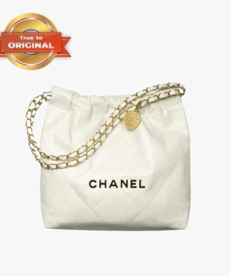 [True-to-ORIGINAL] Chanel 22 Small Bag White For Women AS3260 B09859 10601- 14.4 Inches/ 37 Cm