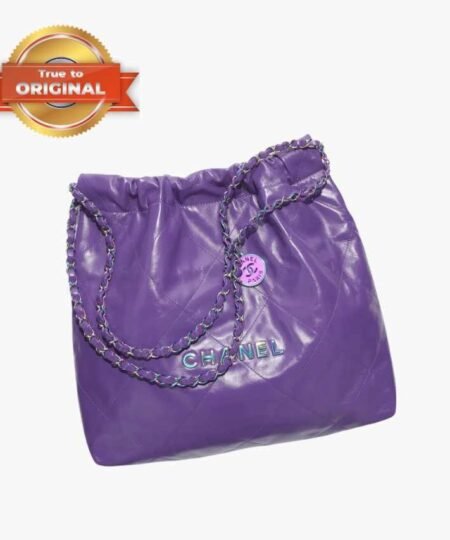 [True-to-ORIGINAL] Chanel 22 Bag Purple For Women AS3261 B15000 NS840- 16.4 Inches/42 Cm