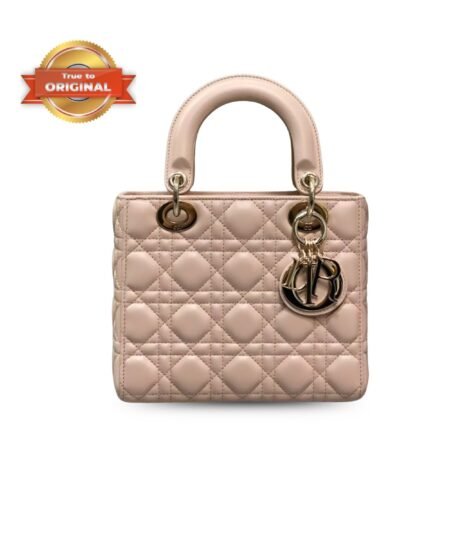 [True-to-ORIGINAL] Christian Dior Small Lady Dior Bag Pink For Women 8in/20cm