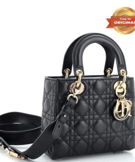Alternative view of [True-to-ORIGINAL] Christian Dior Small Lady Dior Bag Black For Women 8in/20cm