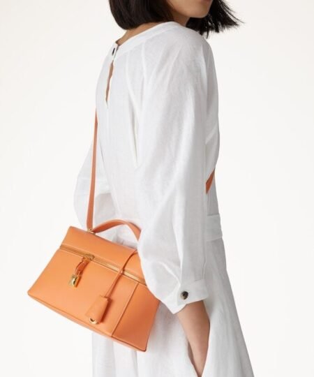 Alternative view of [True-to-ORIGINAL]Loro Piana Extra Bag L27 Cinnamon Orange For Women 10.6in/27cm FAN3462 L0AX
